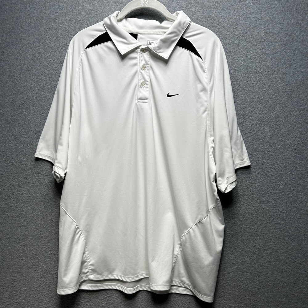 Nike Polo Shirt Performance Mens L White Athletic Gorpcore Minimalist - Picture 3 of 8